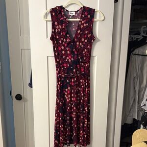 Leota Sleeveless Dress - navy and Pink
